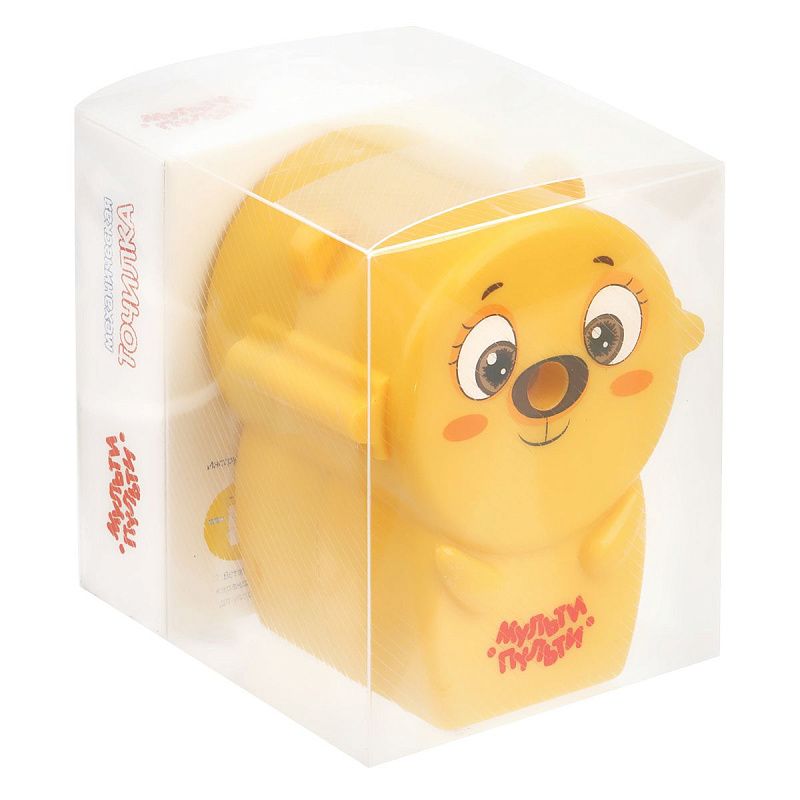 Точилка механическая Мульти-Пульти "Медвежонок", пласт. корпус, инд. упаковка 