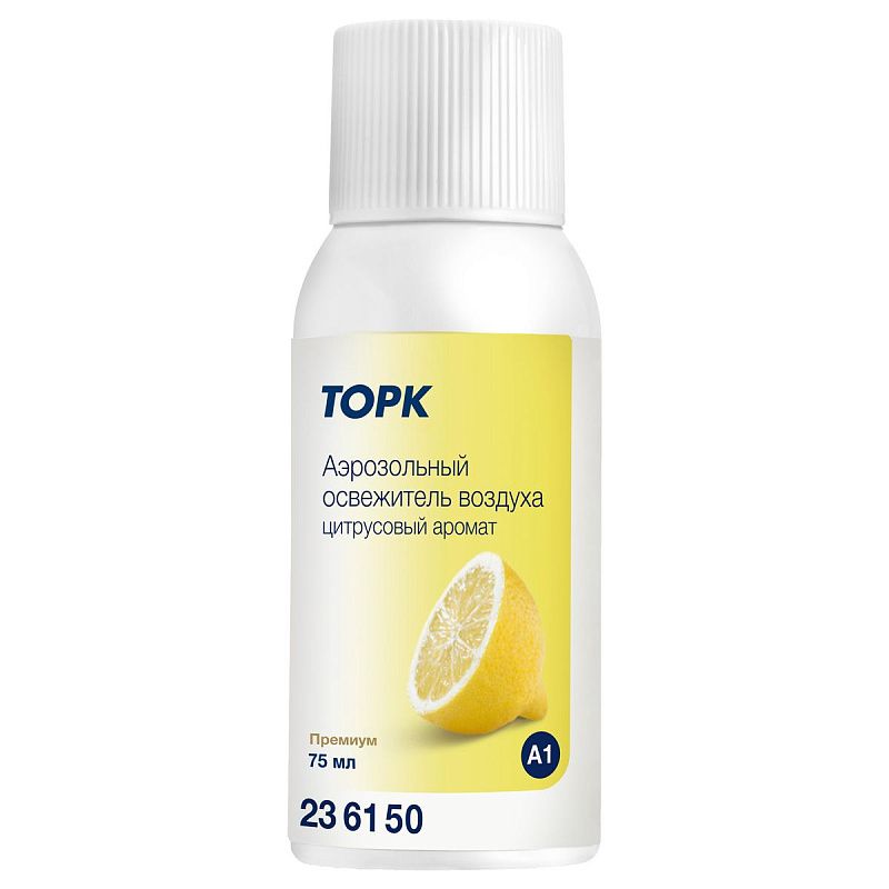 Сменный баллон для освежителя воздуха Tork "Premium"(А1), цитрусовый, 75мл 