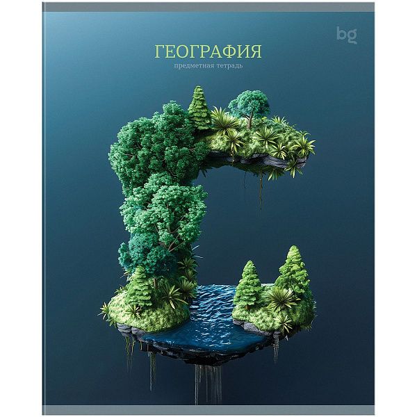 Тетрадь предметная 48л. BG "Заглавные-главные" - География, эконом