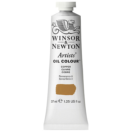 Краска масляная профессиональная Winsor&Newton "Artists Oil", 37мл, медный