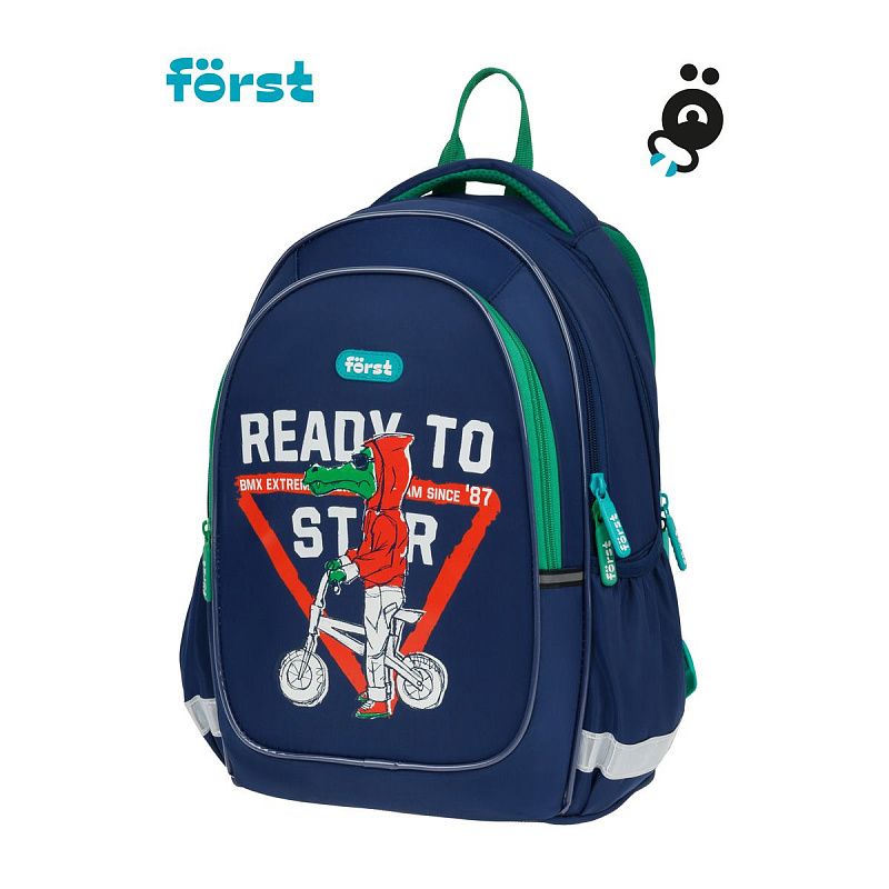 Рюкзак Först F-Cute "BMX" 37*29*17см, 3 отделения, 2 кармана, эргономичная спинка 