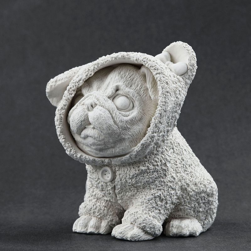 Набор для росписи из гипса ТРИ СОВЫ "Мопс в костюмчике", высота фигурки 8,5см, с красками и кистью, картонная коробка