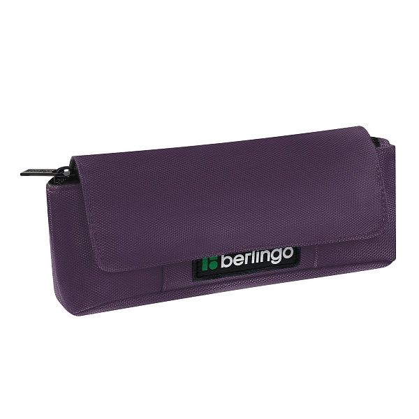 Пенал мягкий 1 отделение, 215*90*45 мм, Berlingo "Purple focus", полиэстер, внутренний органайзер, магнит