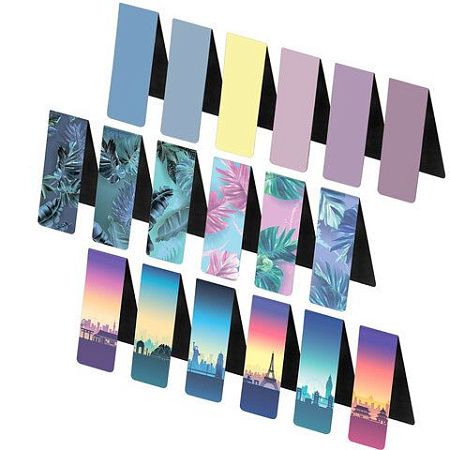 Закладки для книг МАГНИТНЫЕ, "MIX 3", набор 30 шт., 60x20 мм, BRAUBERG, 113179 