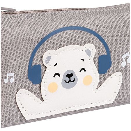 Пенал мягкий 210*82*40 MESHU "Happy bear", канвас 