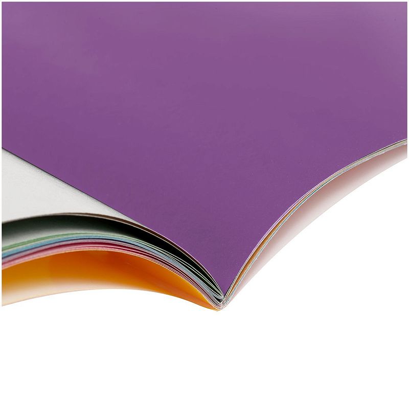 Цветная бумага мелованная А4, Мульти-Пульти, 24л., 24цв., на скобе, "Чебурашка"