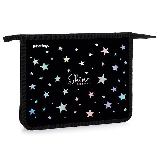 Папка для тетрадей 1 отделение, А5 Berlingo "Shine", 240*205*40мм, пластик, на молнии