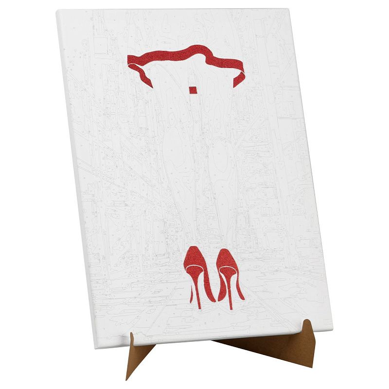 Картина по номерам на холсте с глиттером ТРИ СОВЫ "Ритм города", 30*40, с акриловыми красками и кистями