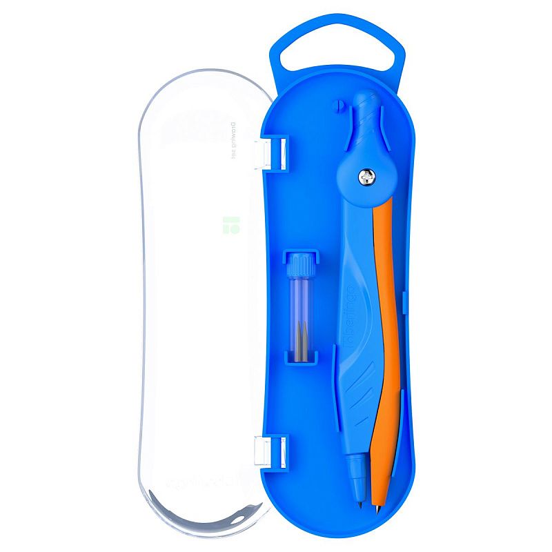 Готовальня Berlingo "Supertwist", 2 предмета, пластиковый циркуль 120мм, пластиковый футляр 