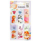 Закладки магнитные для книг, 6шт., MESHU "Cute animals", глянцевая ламинация