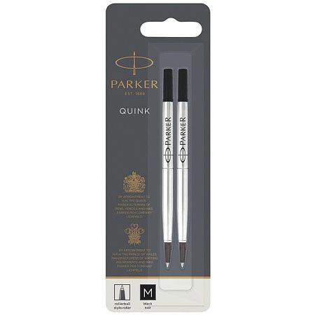 Стержень для роллера Parker "Refill Roller Ball" черный, 1,0мм, 2шт., блистер