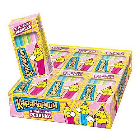 Жевательная резинка "Карандаши", 15 г, КАНДИ КЛАБ, GUM024-1