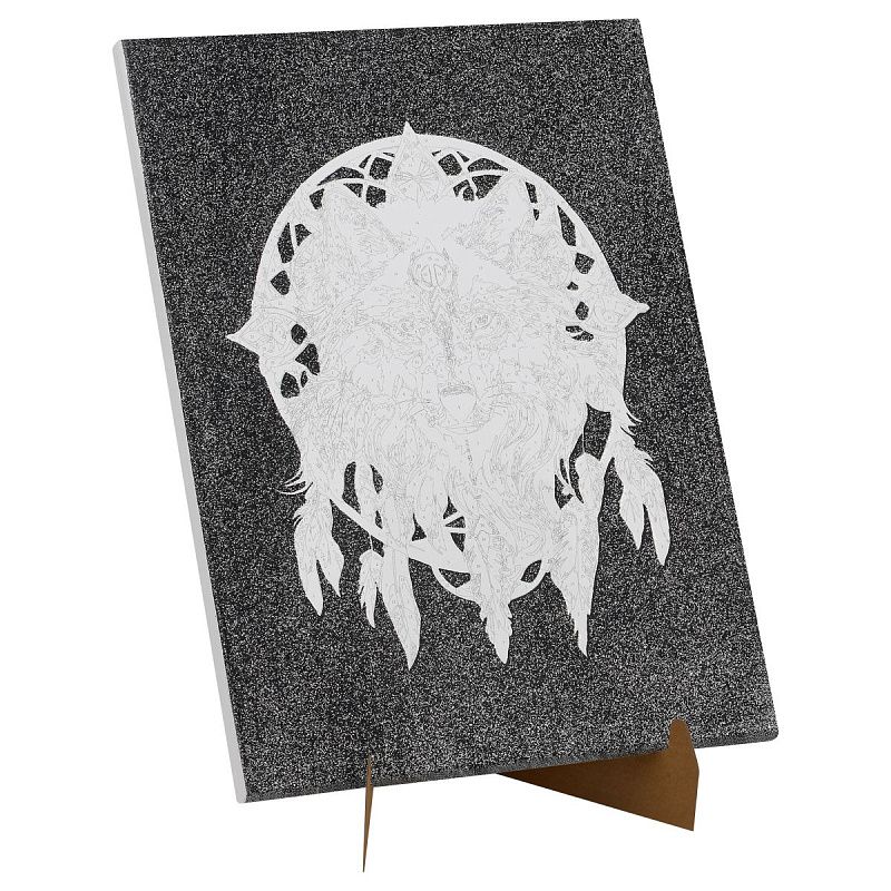 Картина по номерам на холсте с глиттером ТРИ СОВЫ "Ловец снов", 30*40, с акриловыми красками и кистями