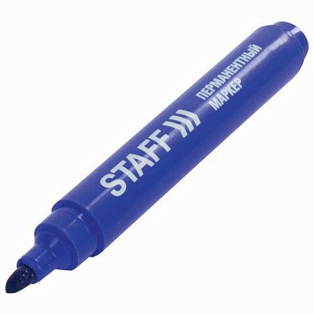 Маркер перманентный STAFF Basic PM-733, СИНИЙ, круглый наконечник 2,5 мм, 150732 