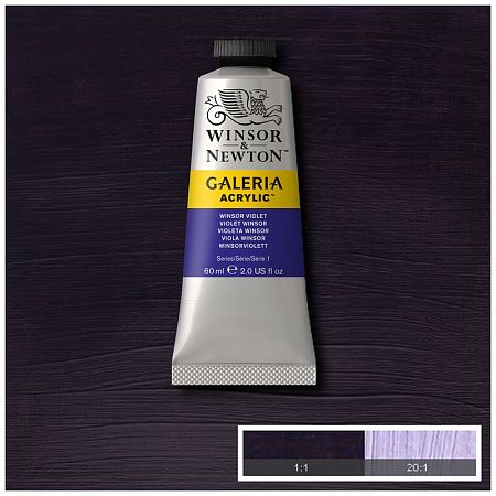 Краска акриловая художественная Winsor&Newton "Galeria", 60мл, туба, Винзор фиолетовый