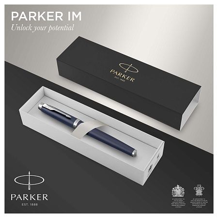 Ручка перьевая Parker "IM Matte Blue CT" синяя, 0,8мм, подарочная упаковка 