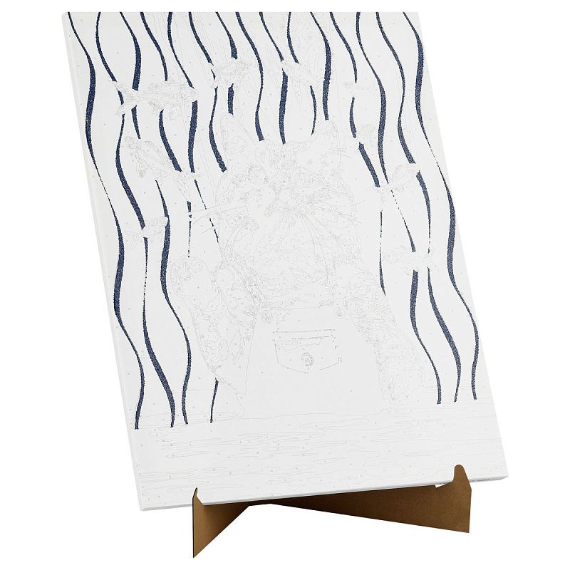 Картина по номерам на холсте с глиттером ТРИ СОВЫ "Кошачьи мечты", 40*50, с акриловыми красками и кистями