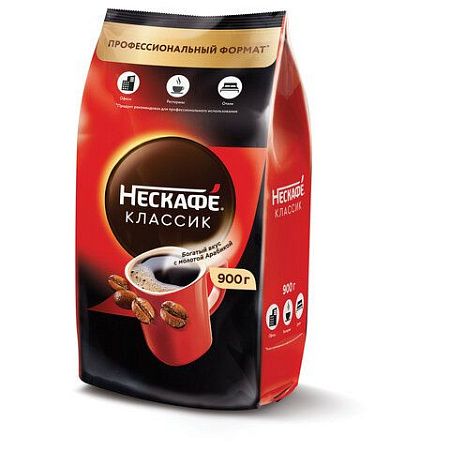 Кофе растворимый NESCAFE "Classic", 900 г, мягкая упаковка, 12397458