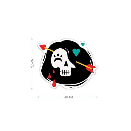 Значок акриловый MESHU "Horror", прямая УФ-печать, 3,8*2,5см