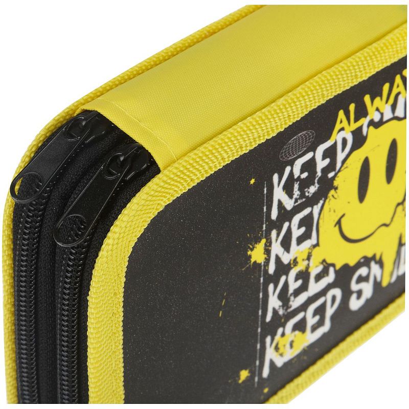 Пенал 2 отделения, 190*110 ArtSpace "Smile", ламинированный картон, софт-тач 