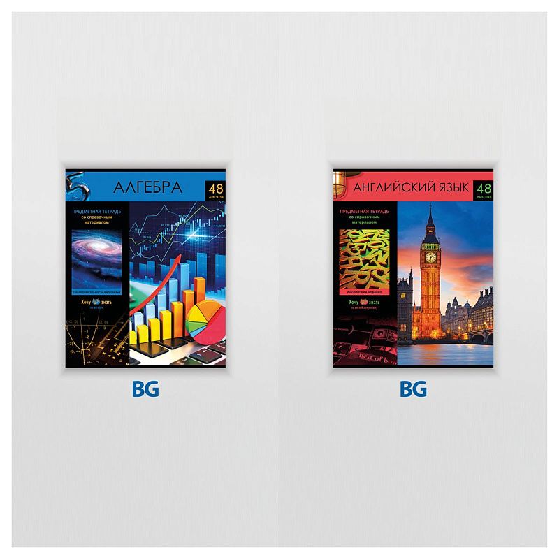 Комплект (10 шт.) предметных тетрадей 48л. BG "Хочу все знать!", эконом