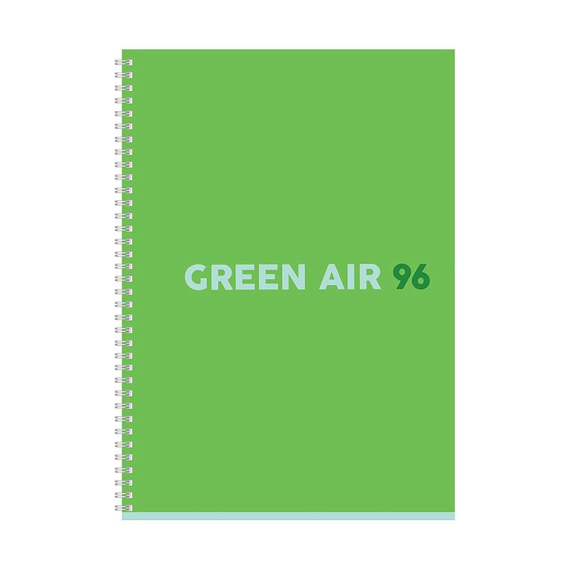 Тетрадь 96л., А4, клетка, на гребне BG "Green air", матовая ламинация