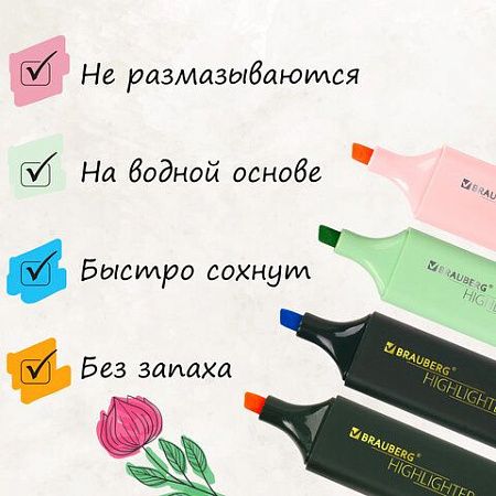 Набор текстовыделителей 12 ЦВЕТОВ на подставке, BRAUBERG "ORIGINAL", линия письма 1-5 мм, 151699 