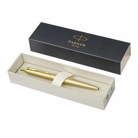 Ручка шариковая PARKER "Jotter XL Monochrome Gold GT", корпус золотой, нержавеющая сталь, синяя,2122754 