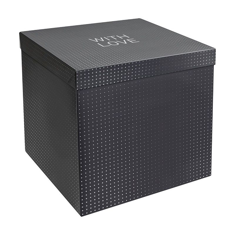 Коробка складная подарочная MESHU "Черная", (28*28*28см), выборочный лак