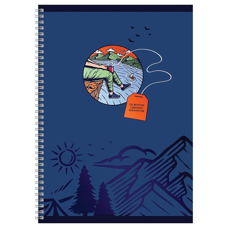 Тетрадь 96л., А4, клетка, на гребне BG "На лайте", выб. лак