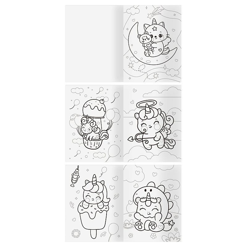 Раскраска  А4,  8 стр. ТРИ СОВЫ "Раскраски для девочек"