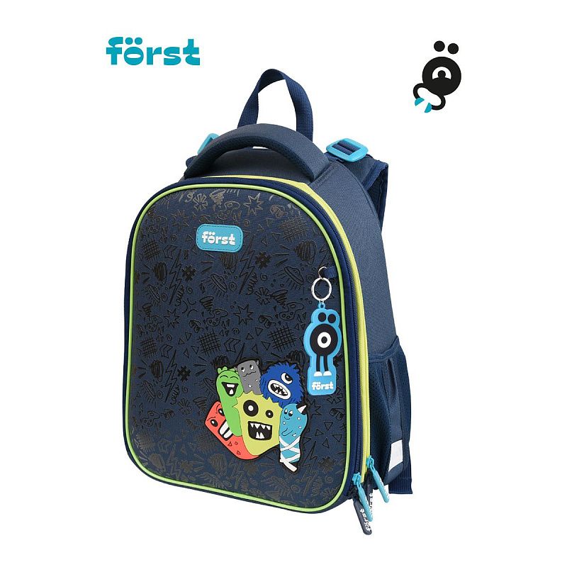 Ранец Först F-Top "Monsters" 36*28*15см, 2 отделения, 2 кармана, анатомическая спинка 