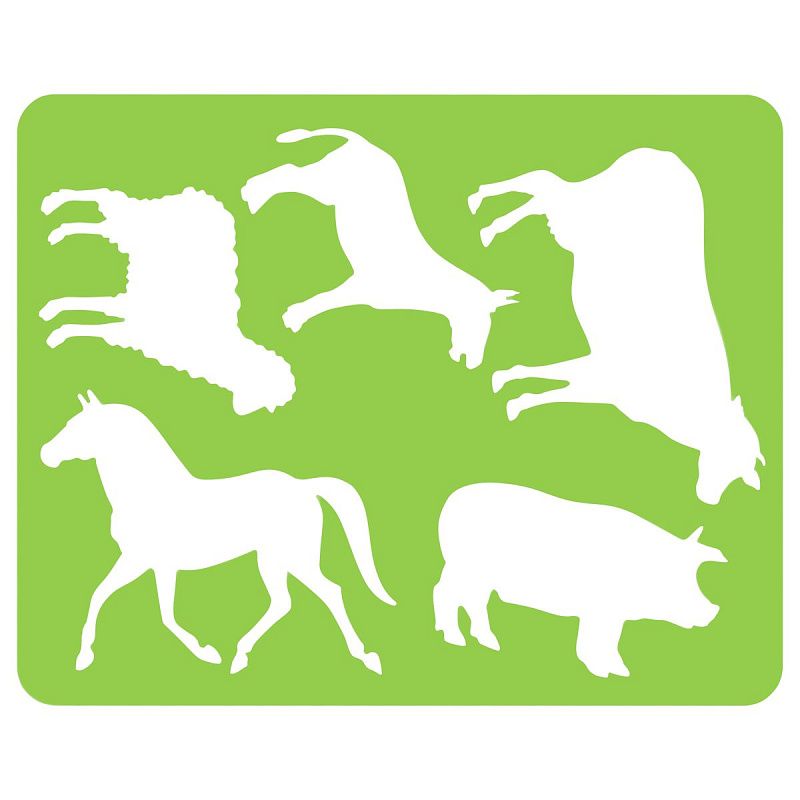 Трафарет-раскраска контурный, СТАММ "Домашние животные", пакет, европодвес