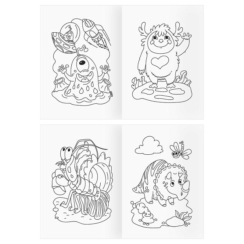 Раскраска А4 ТРИ СОВЫ "Удивительные существа", 16стр.