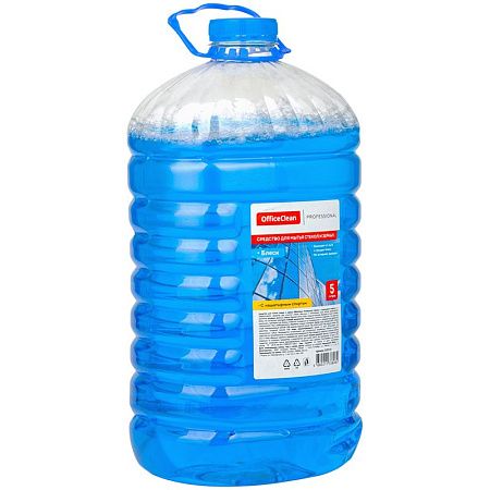 Средство для мытья стекол и зеркал OfficeClean "Professional" "Блеск" с нашатырным спиртом, 5л, ПЭТ 