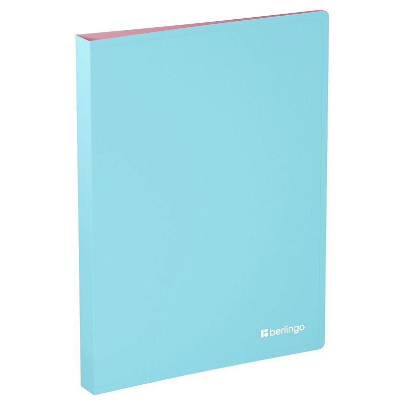 Папка на 4 кольцах Berlingo "Haze" A4, 24мм, 600мкм, D-кольца, с внутр. карманом, софт-тач, ассорти 