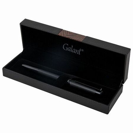 Ручка подарочная шариковая GALANT BOTTA, корпус черный, детали черные, узел 0,7 мм, линия письма 0,5 мм, синяя, 144166 