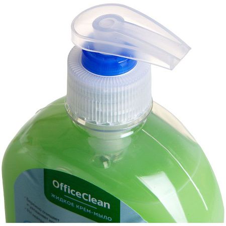 Мыло-крем жидкое OfficeClean "Алоэ антибактериальное", с дозатором, 300мл 