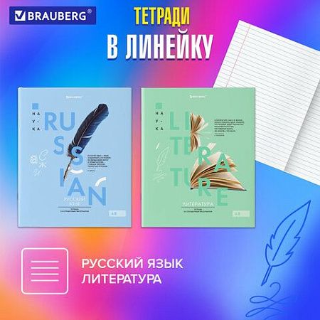 Тетради предметные со справочным материалом, КОМПЛЕКТ 12 ПРЕДМЕТОВ, VISION, 48 л., обложка картон, BRAUBERG, 404323