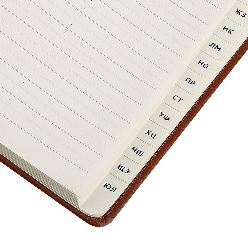 Телефонная книга А5, 80л., кожзам, BG "Nebraska. Brown", с вырубкой