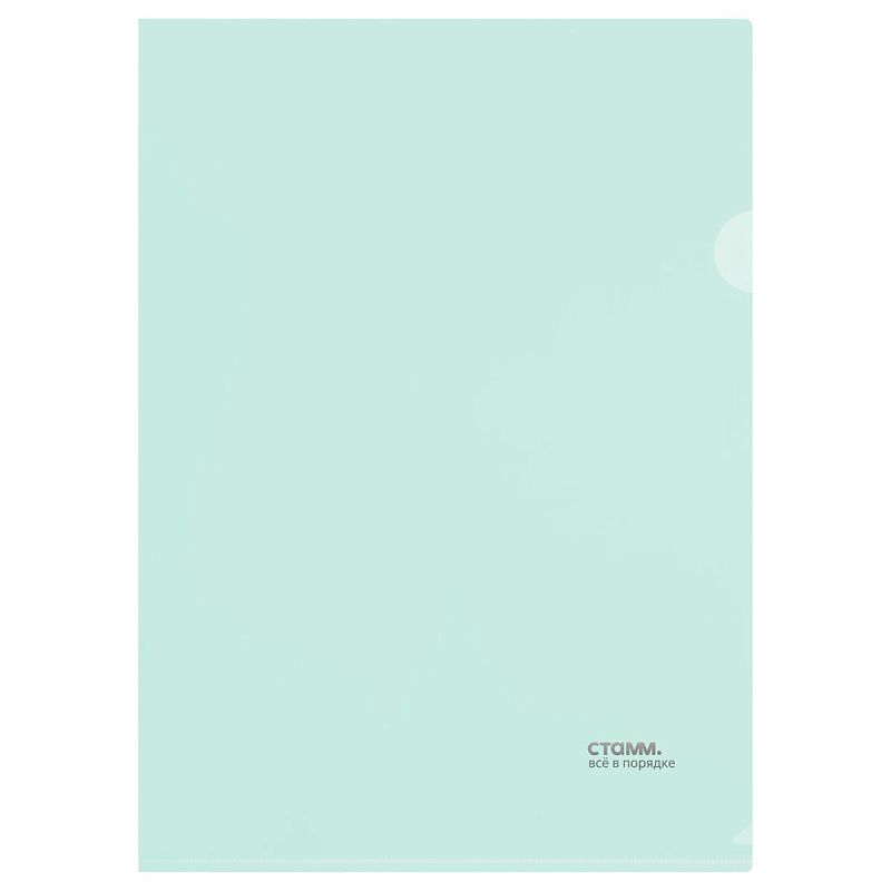Папка-уголок СТАММ А4, 180мкм, пластик, пастельное ассорти 