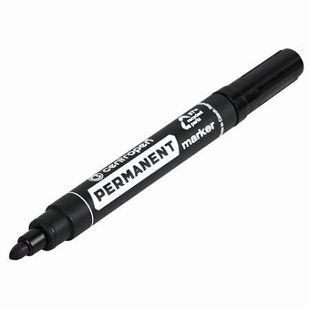 Маркер перманентный CENTROPEN 8566, ЧЕРНЫЙ, круглый наконечник, 2,5 мм, 5 8566 0112 