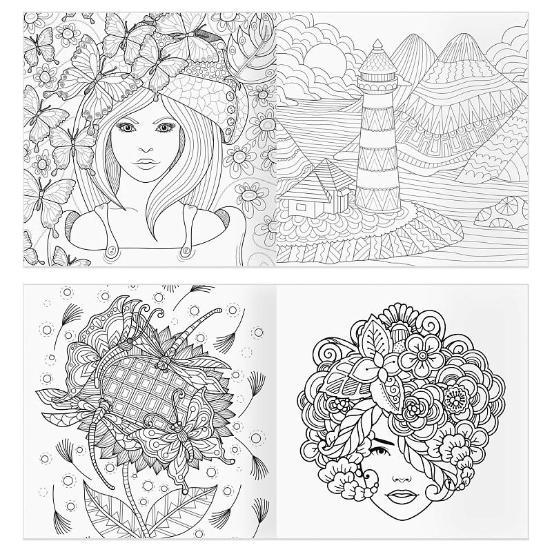 Раскраска для взрослых 228*228, 64 стр., ТРИ СОВЫ "Антистресс-терапия. Удивительный мир", склейка