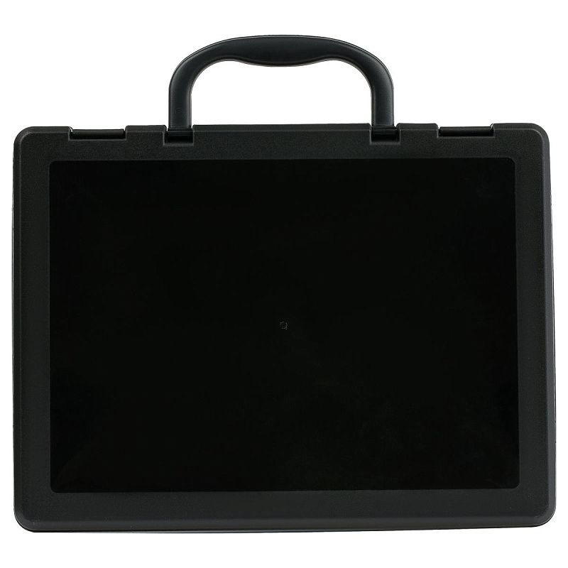 Портфель-кейс 1 отделение СТАММ, А4, 275*375*57мм, на защелках, черный 