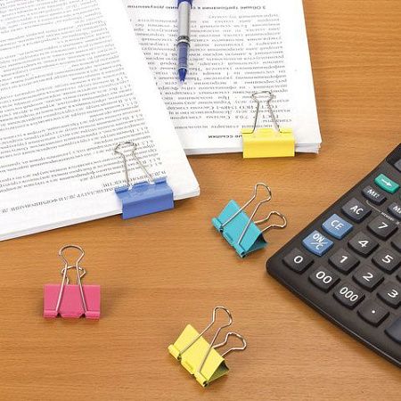 Зажимы для бумаг STAFF "Profit", КОМПЛЕКТ 12 шт., 41 мм, на 200 листов, цветные, картонная коробка, 225159
