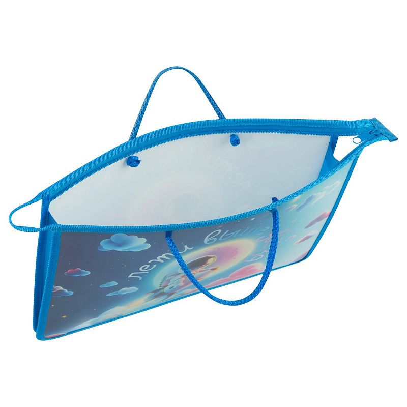 Папка с ручками А4 ArtSpace "Above the stars", пластик, на молнии, 45мм 