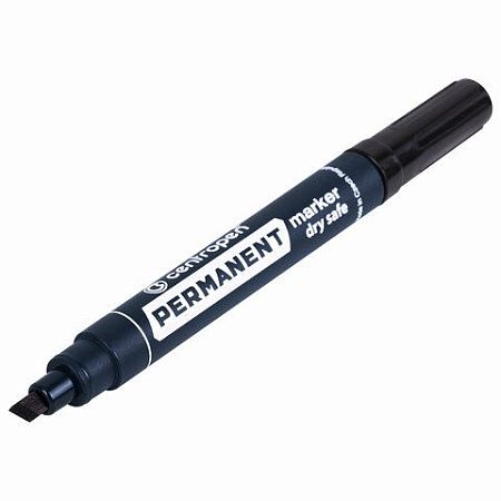 Маркер перманентный CENTROPEN 8516, ЧЕРНЫЙ, скошенный наконечник, 2-5 мм, 5 8516 0112 