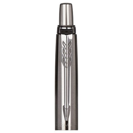 Набор Parker "Jotter Stainless Steel CT": ручка шариковая 1,0мм синяя и ручка перьевая 1,0мм синяя, подарочная упаковка 