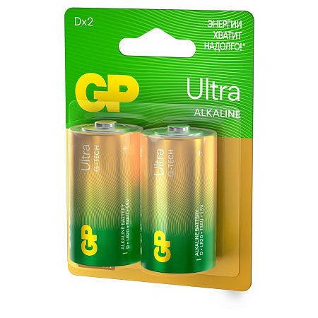 Батарейка GP Ultra G-Tech D (LR20) 13A алкалиновая, BC2