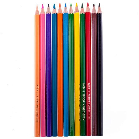 Карандаши цветные Koh-I-Noor "Крот", 12цв., заточен., картон, европодвес
